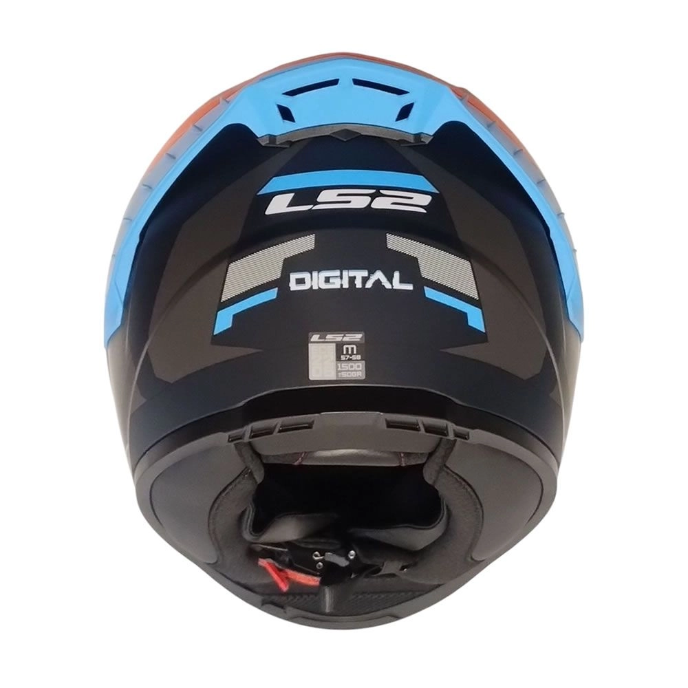 CASCO LS2 FF816 COSMOS DIGITAL NEGRO NARANJA MATE