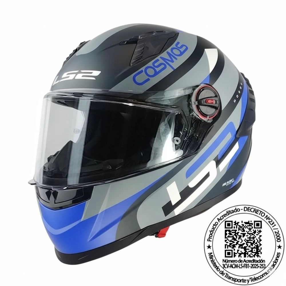 CASCO LS2 FF816 COSMOS MODOK NEGRO AZUL MATE