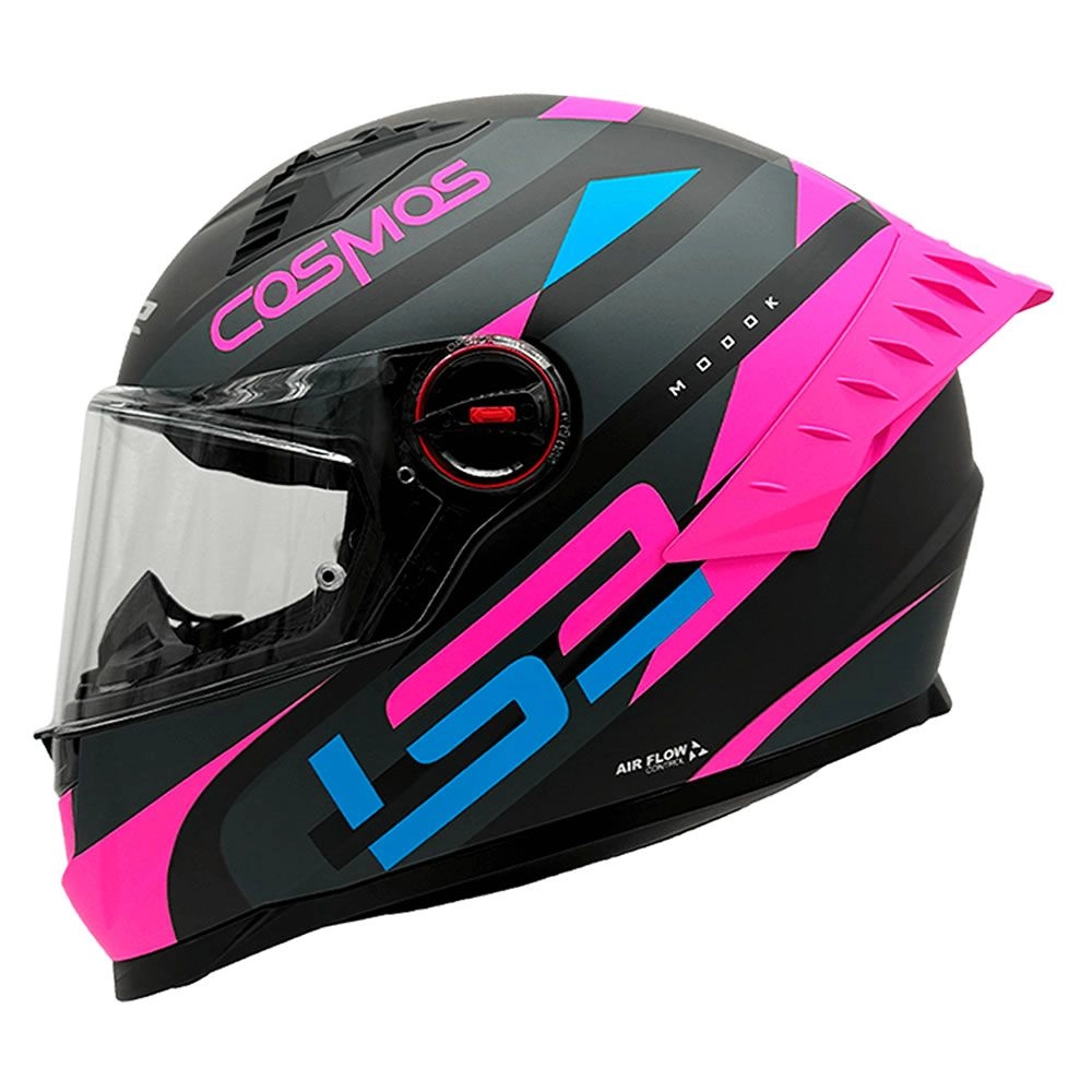 CASCO LS2 FF816 COSMOS MODOK NEGRO ROSA MATE