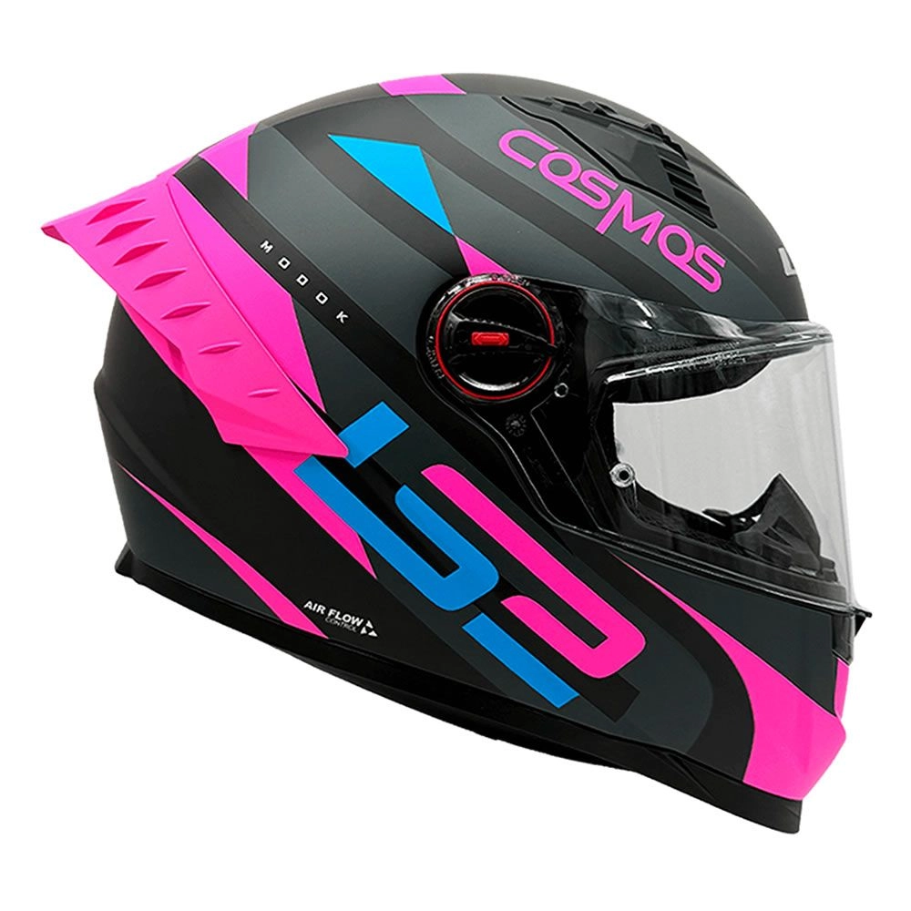 CASCO LS2 FF816 COSMOS MODOK NEGRO ROSA MATE