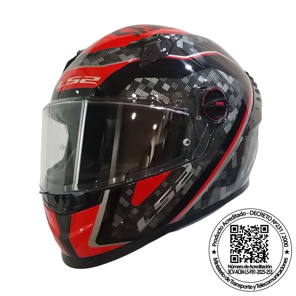 CASCO LS2 FF816 COSMOS STRIKE GRIS ROJO