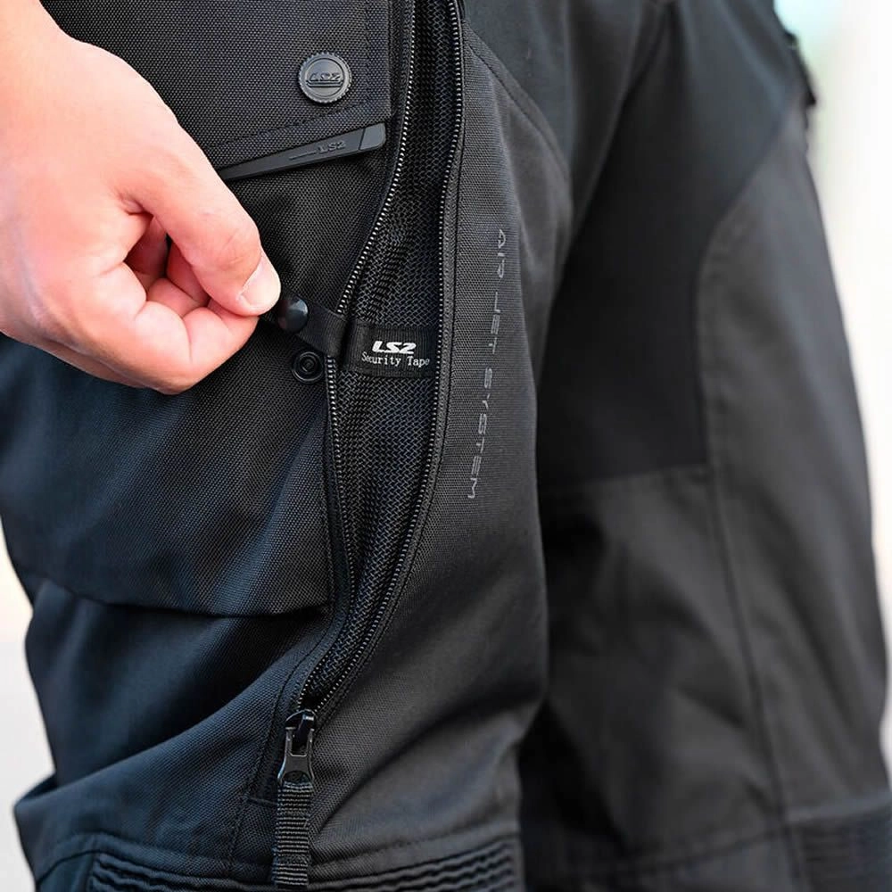 PANTALON LS2 TRAVEL NEGRO GRIS