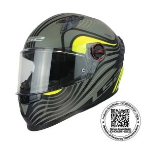 CASCO LS2 FF816 COSMOS BEATS GRIS AMARILLO MATE