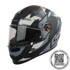 CASCO LS2 FF816 COSMOS TANK CAMOX NEGRO GRIS MATE