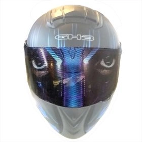 ADHESIVO DECORATIVO AZUL PARA LA MICA DEL CASCO