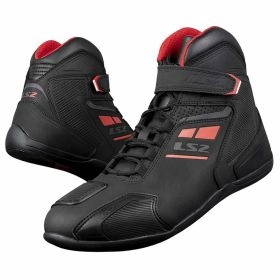 BOTA LS2 GARRA NEGRA ROJA MUJER