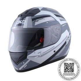 CASCO BLD 878 DOT SPOKE GRIS BLANCO MATE