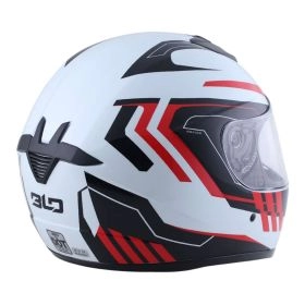 CASCO BLD 878 DOT TRACE BLANCO NEGRO ROJO