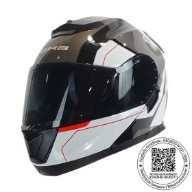 CASCO GHB 160 BOUNDARY NEGRO ROJO BLANCO MICA TINTEADA
