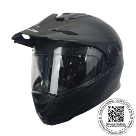 CASCO GHB 165 DOBLE PROPOSITO ABATIBLE NEGRO MATE