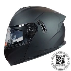 CASCO ABATIBLE GHB 166 NEGRO MATTE