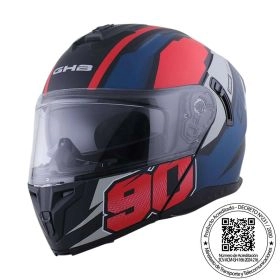 CASCO GHB 166 NINETY NEGRO ROJO MATE