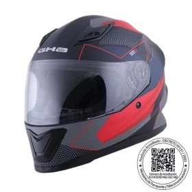CASCO GHB M-62 DEXTER NEGRO ROJO MATTE
