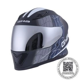 CASCO GHB M-62 JOY NEGRO BLANCO AZUL MATE MICA IRIDIUM SILVER