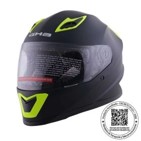 CASCO INTEGRAL GHB M62 PLAIN NEGRO AMARILLO MATE
