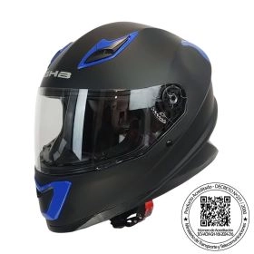 CASCO INTEGRAL GHB M62 PLAIN NEGRO AZUL MATTE