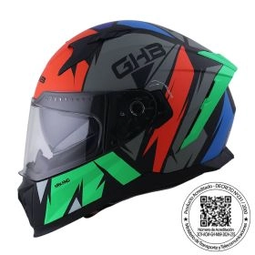 CASCO GHB M-69 TWISTED VERDE ROJO GRIS MATE