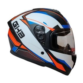 CASCO GHB M-71 SOUR BLANCO NARANJA AZUL MATE