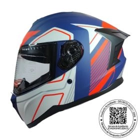 CASCO GHB M-72 EXILIO BLANCO AZUL NARANJA MATTE