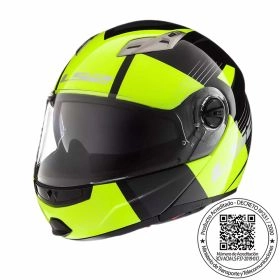 CASCO ABATIBLE LS2 FF370 EASY MILAN NEGRO AMARILLO