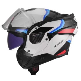 CASCO LS2 FF910 ADVANT II TRIPLE BLANCO AZUL ROJO