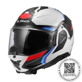 CASCO LS2 FF910 ADVANT II TRIPLE BLANCO AZUL ROJO