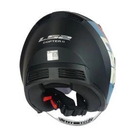 CASCO LS2 OF600 COPTER II RISE NEGRO ROJO AZUL MATE