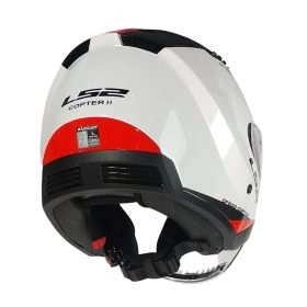 CASCO LS2 OF600 COPTER II URBANE BLANCO ROJO