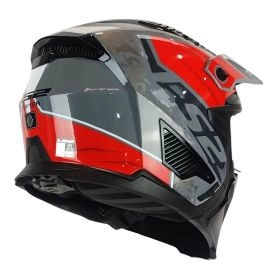 CASCO LS2 OF606 DRIFTER DEVOR SILVER TITANIO ROJO