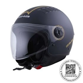 CASCO GHB 230 JOURNEY NEGRO DORADO MATE