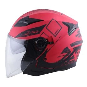 CASCO GHB 708 STAIN NEGRO ROJO MATE
