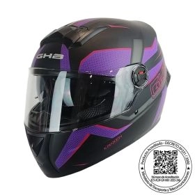 CASCO GHB M-61 KRAXEN NEGRO MORADO MATE