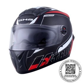 CASCO GHB M-61 XTRONG NEGRO ROJO MATE