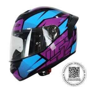 CASCO LS2 FF352 EVO AXTRO NEGRO AZUL MORADO