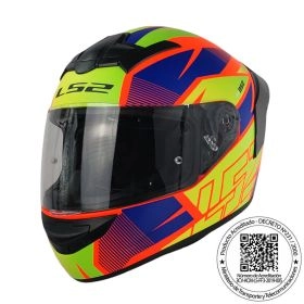 CASCO LS2 FF352 EVO AXTRO NARANJO AZUL VERDE MATE