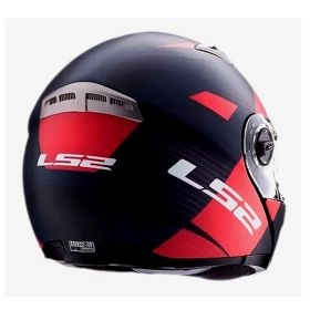 CASCO ABATIBLE LS2 FF370 EASY MILAN ROJO GRIS MATTE