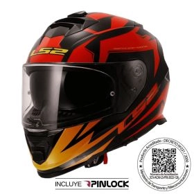 CASCO LS2 FF800 STORM II ATOMIK ROJO SHADOW