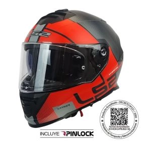 CASCO LS2 FF800 STORM II EPIC ROJO GRIS MATE