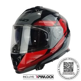 CASCO LS2 FF800 STORM II KRONOS ROJO GRIS
