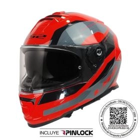 CASCO LS2 FF800 STORM II ROCKER ROJO GRIS