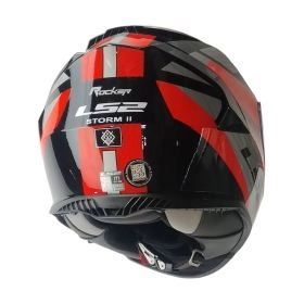 CASCO LS2 FF800 STORM II ROCKER SILVER ROJO