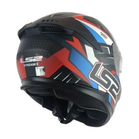CASCO LS2 FF808 STREAM II TINUX NEGRO  ROJO MATE