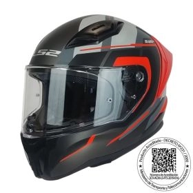 CASCO LS2 FF810 VIGO FOKUS GRIS ROJO MATE