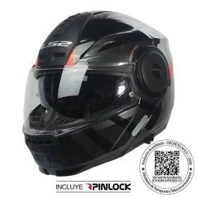 CASCO LS2 FF902 SCOPE II HAMR NEGRO TITANIO ROJO