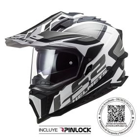 CASCO LS2 MX701 EXPLORER ALTER NEGRO BLANCO MATE