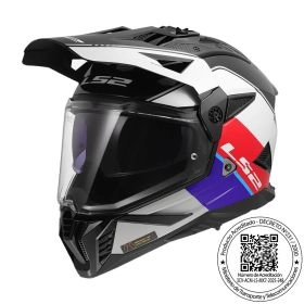 CASCO LS2 MX702 PIONEER II RALLY ROJO BLANCO AZUL