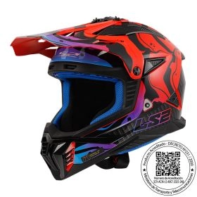 CASCO LS2 MX708 FAST II WASH ROJO