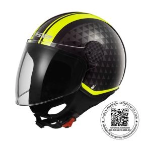 CASCO LS2 OF558 SPHERE LUX II CRUSH NEGRO AMARILLO