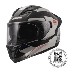 CASCO LS2 FF806 FUSION CE-09 NEGRO GRIS MATE