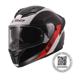CASCO LS2 FF806 FUSION PHINX BLANCO GRIS PERLA